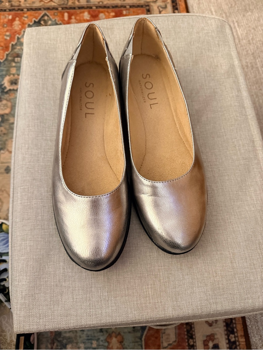 SOUL Naturalizer Metallic Silver Ballet Flats